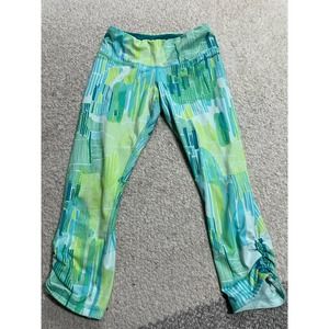 Brooks Leggings Womens Sz Small Greenlight Running 3/4 Capri Tight Green 220982